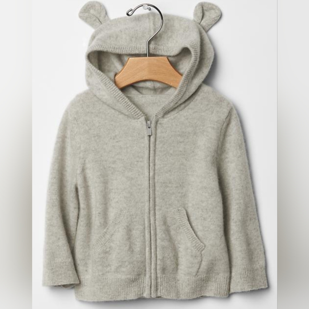 Gap Baby Cashmere Bear Hoodie Size 6-12 M